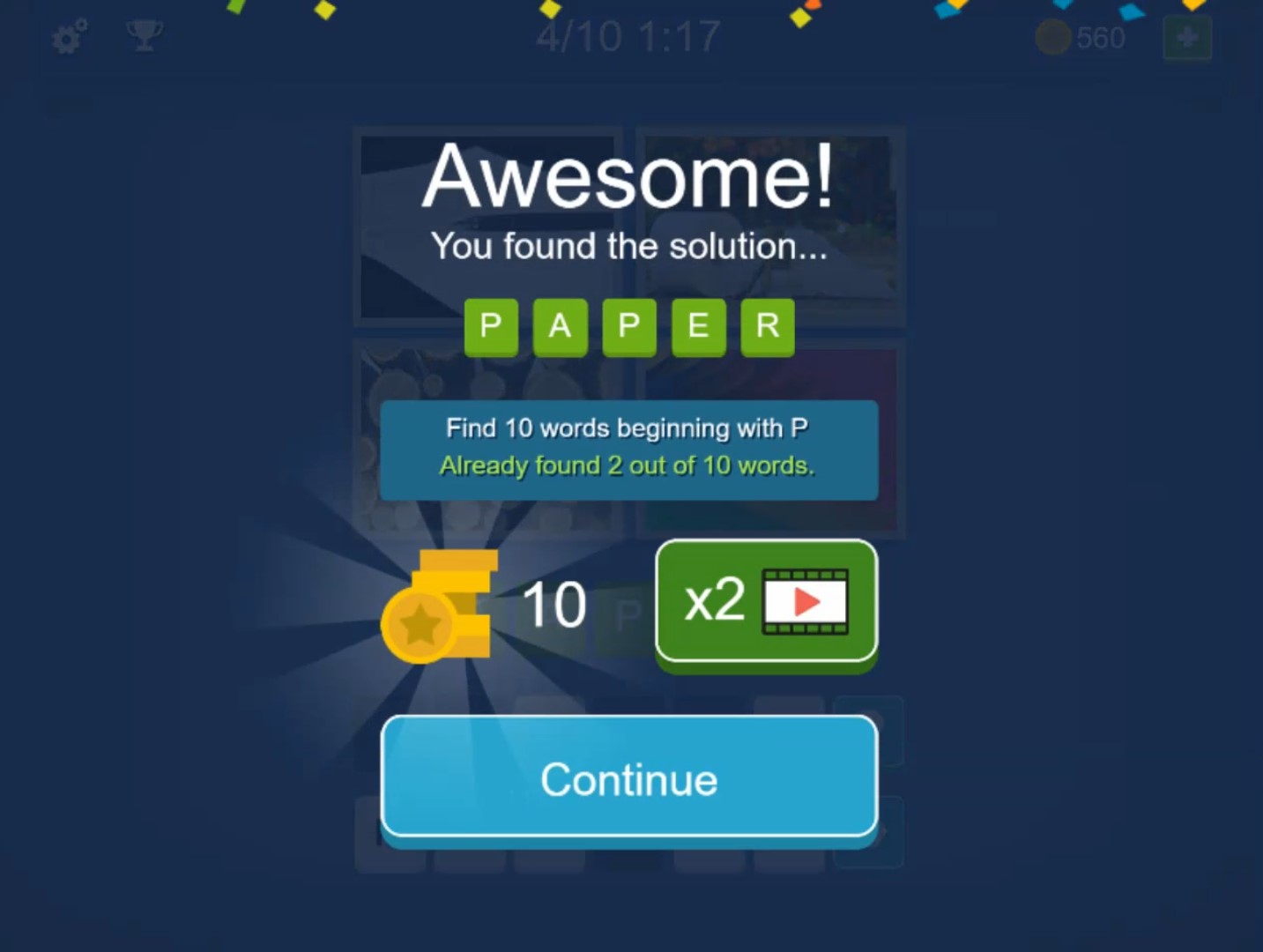 Image 4 Pix Word Quiz