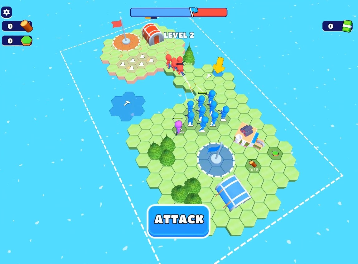 Image Tile Hex World - Red vs Blue