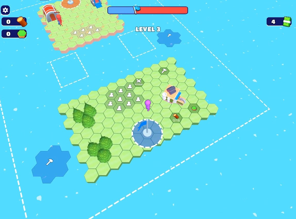 Image Tile Hex World - Red vs Blue